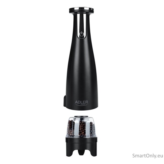 Adler | Electric Salt and pepper grinder | AD 4449b | Housing material ABS plastic | 7 W | Lithium | Matte Black 2 Adler | Electric Salt and pepper grinder | AD 4449b | Housing material ABS plastic | 7 W | Lithium | Matte Black 2