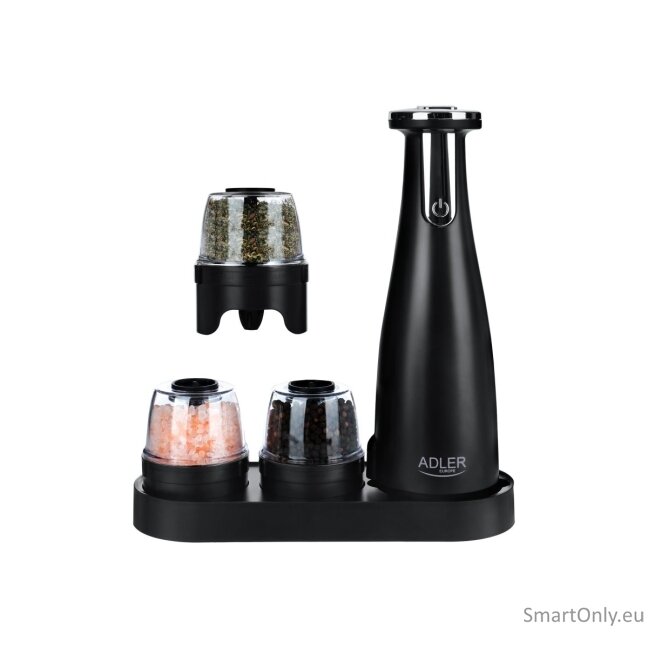 Adler | Electric Salt and pepper grinder | AD 4449b | Housing material ABS plastic | 7 W | Lithium | Matte Black 9