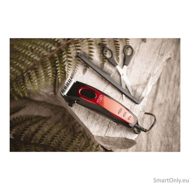 Adler Hair clipper AD 2825 Corded, Red 14 Adler Hair clipper AD 2825 Corded, Red 14