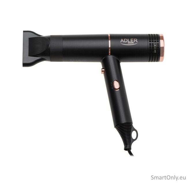 Adler Hair Dryer | AD 2278 | 1400 W | Number of temperature settings 2 | Ionic function | Black 2 Adler Hair Dryer | AD 2278 | 1400 W | Number of temperature settings 2 | Ionic function | Black 2