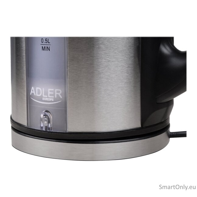 Adler | Kettle | AD 1216 | Standard | 2000 W | 1.7 L | Stainless steel | 360° rotational base 11