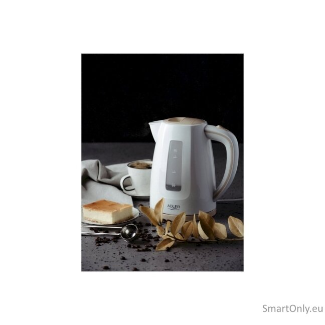 Adler Kettle AD 1264 Standard 2200 W 1.7 L Plastic 360° rotational base White 7 Adler Kettle AD 1264 Standard 2200 W 1.7 L Plastic 360° rotational base White 7