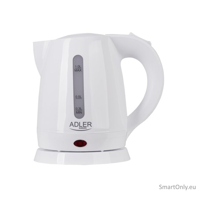 Adler | Kettle | AD 1272 | Electric | 1600 W | 1 L | Stainless steel/Polypropylene | 360° rotational base | White 4