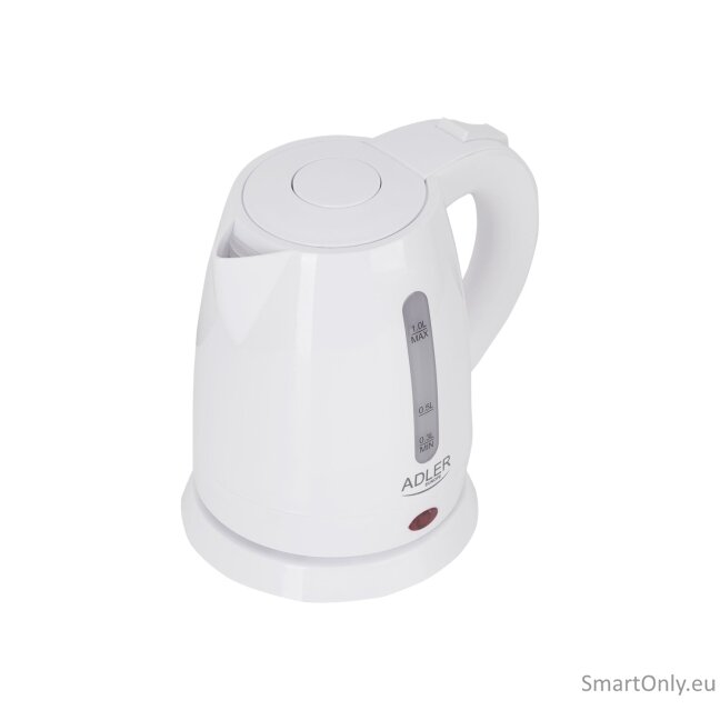 Adler | Kettle | AD 1272 | Electric | 1600 W | 1 L | Stainless steel/Polypropylene | 360° rotational base | White 5 Adler | Kettle | AD 1272 | Electric | 1600 W | 1 L | Stainless steel/Polypropylene | 360° rotational base | White 5