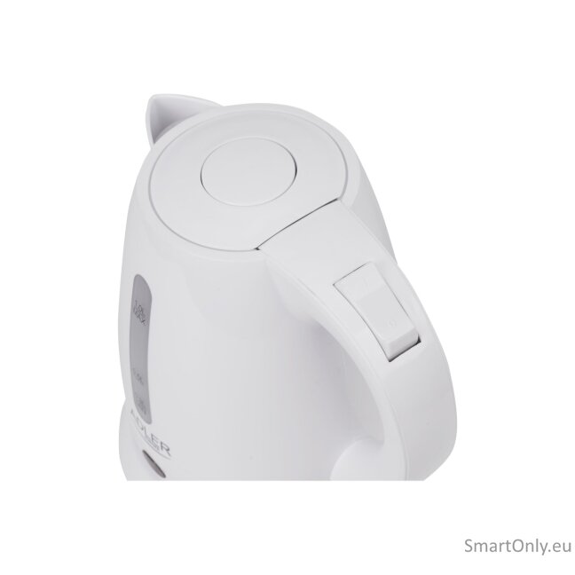 Adler | Kettle | AD 1272 | Electric | 1600 W | 1 L | Stainless steel/Polypropylene | 360° rotational base | White 7 Adler | Kettle | AD 1272 | Electric | 1600 W | 1 L | Stainless steel/Polypropylene | 360° rotational base | White 7