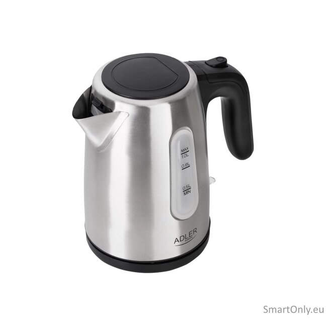 Adler | Kettle | AD 1273 | Standard | 1200 W | 1 L | Stainless steel | 360° rotational base | Stainless steel 4 Adler | Kettle | AD 1273 | Standard | 1200 W | 1 L | Stainless steel | 360° rotational base | Stainless steel 4