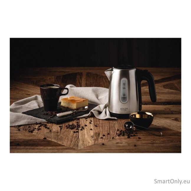 Adler | Kettle | AD 1273 | Standard | 1200 W | 1 L | Stainless steel | 360° rotational base | Stainless steel 8