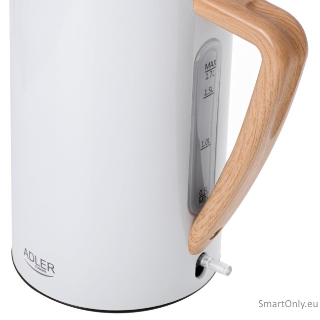 Adler | Kettle | AD 1347w | Electric | 2200 W | 1.5 L | Stainless steel | 360° rotational base | White 4 Adler | Kettle | AD 1347w | Electric | 2200 W | 1.5 L | Stainless steel | 360° rotational base | White 4