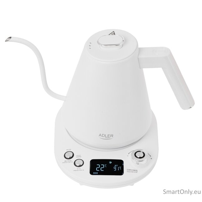 Adler | Kettle | AD 1349w | Electric | 1100 W | 1 L | Stainless Steel | 360° rotational base | White 1 Adler | Kettle | AD 1349w | Electric | 1100 W | 1 L | Stainless Steel | 360° rotational base | White 1
