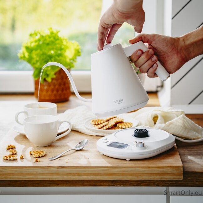 Adler | Kettle | AD 1349w | Electric | 1100 W | 1 L | Stainless Steel | 360° rotational base | White 11