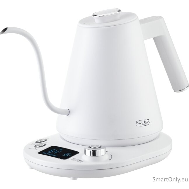 Adler | Kettle | AD 1349w | Electric | 1100 W | 1 L | Stainless Steel | 360° rotational base | White 2 Adler | Kettle | AD 1349w | Electric | 1100 W | 1 L | Stainless Steel | 360° rotational base | White 2