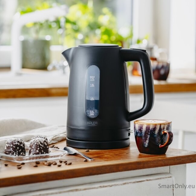 Adler Kettle | AD 1379b | Electric | 2200 W | 1.7 L | Polypropylene | 360° rotational base | Black 9 Adler Kettle | AD 1379b | Electric | 2200 W | 1.7 L | Polypropylene | 360° rotational base | Black 9