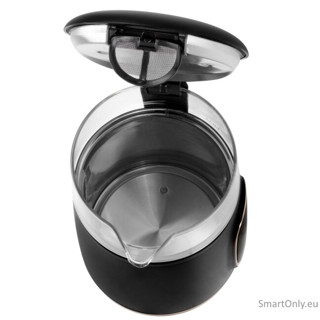 Adler Kettle with LED Display | AD 1305 | Electric | 2200 W | 1.7 L | Plastic | 360° rotational base | Black/Gold 5 Adler Kettle with LED Display | AD 1305 | Electric | 2200 W | 1.7 L | Plastic | 360° rotational base | Black/Gold 5