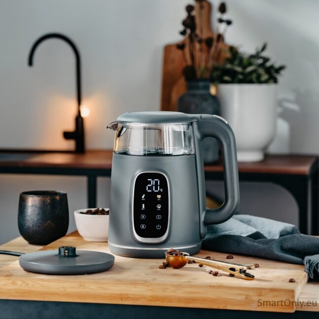 Adler Kettle with LED Display | AD 1305 | Electric | 2200 W | 1.7 L | Plastic | 360° rotational base | Grey 10