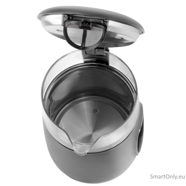 Adler Kettle with LED Display | AD 1305 | Electric | 2200 W | 1.7 L | Plastic | 360° rotational base | Grey 4 Adler Kettle with LED Display | AD 1305 | Electric | 2200 W | 1.7 L | Plastic | 360° rotational base | Grey 4