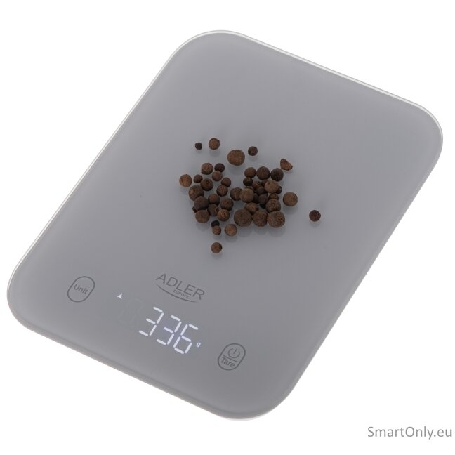 Adler Kitchen Scale | AD 3181g | Graduation 1 g | Display type LED | Grey 2 Adler Kitchen Scale | AD 3181g | Graduation 1 g | Display type LED | Grey 2