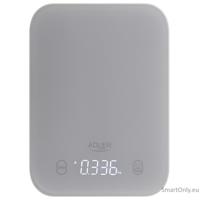 Adler Kitchen Scale | AD 3181g | Graduation 1 g | Display type LED | Grey Adler Kitchen Scale | AD 3181g | Graduation 1 g | Display type LED | Grey
