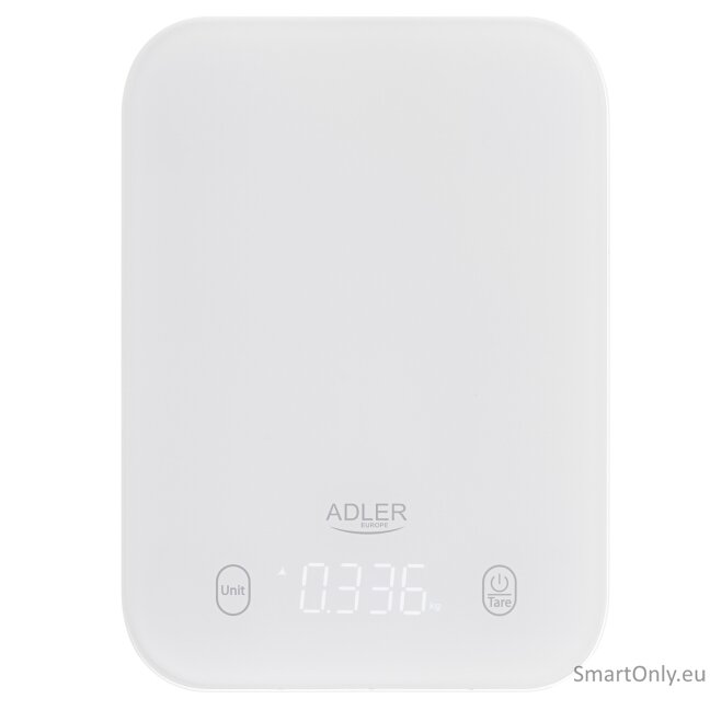 Adler Kitchen Scale | AD 3181w | Graduation 1 g | Display type LED | White Adler Kitchen Scale | AD 3181w | Graduation 1 g | Display type LED | White