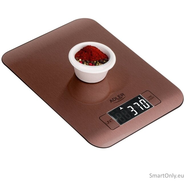 Adler Kitchen Scale | AD 3183c | Graduation 1 g | Copper 3 Adler Kitchen Scale | AD 3183c | Graduation 1 g | Copper 3