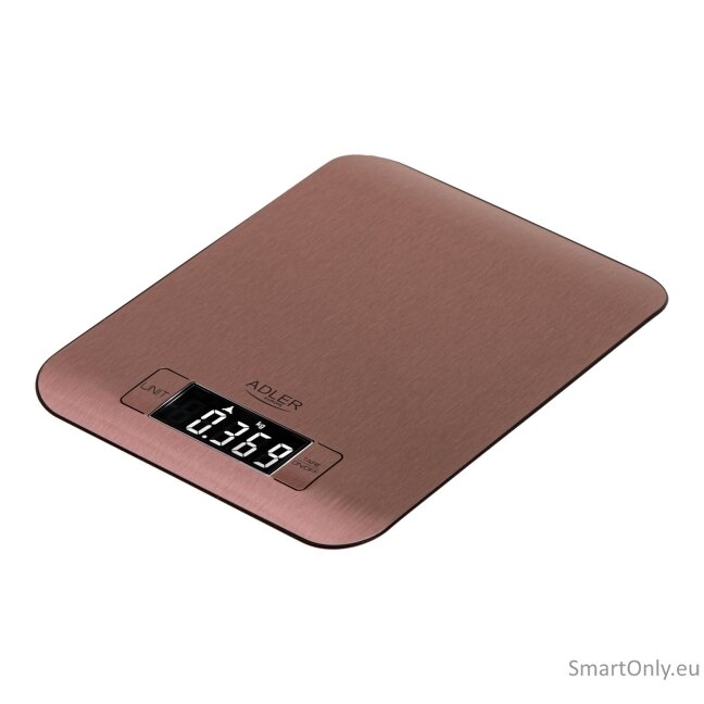 Adler Kitchen Scale | AD 3183c | Graduation 1 g | Copper 9 Adler Kitchen Scale | AD 3183c | Graduation 1 g | Copper 9