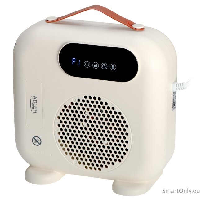 Adler LED Fan Heater with Remote Control | AD 7756 | Fan heater | 2000 W | Beige | IPX0 3