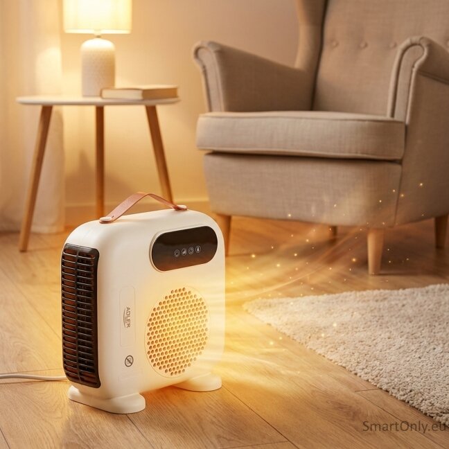 Adler LED Fan Heater with Remote Control | AD 7756 | Fan heater | 2000 W | Beige | IPX0 6 Adler LED Fan Heater with Remote Control | AD 7756 | Fan heater | 2000 W | Beige | IPX0 6