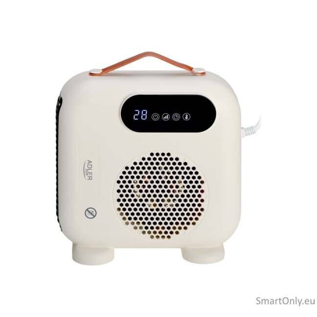 Adler LED Fan Heater with Remote Control | AD 7756 | Fan heater | 2000 W | Beige | IPX0 8 Adler LED Fan Heater with Remote Control | AD 7756 | Fan heater | 2000 W | Beige | IPX0 8