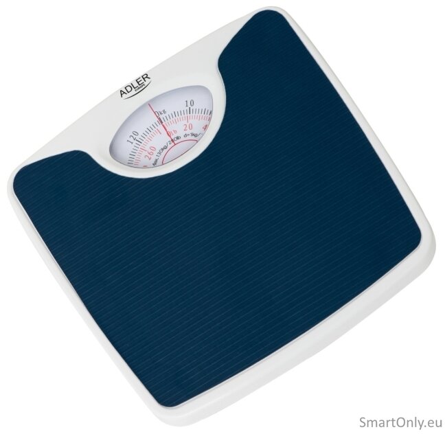 Adler | Mechanical bathroom scale | AD 8151b | Maximum weight (capacity) 130 kg | Accuracy 1000 g | Blue/White 1