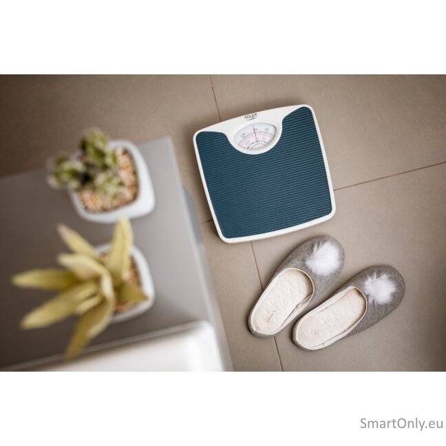 Adler | Mechanical bathroom scale | AD 8151b | Maximum weight (capacity) 130 kg | Accuracy 1000 g | Blue/White 3 Adler | Mechanical bathroom scale | AD 8151b | Maximum weight (capacity) 130 kg | Accuracy 1000 g | Blue/White 3