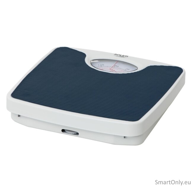 Adler | Mechanical bathroom scale | AD 8151b | Maximum weight (capacity) 130 kg | Accuracy 1000 g | Blue/White Adler | Mechanical bathroom scale | AD 8151b | Maximum weight (capacity) 130 kg | Accuracy 1000 g | Blue/White