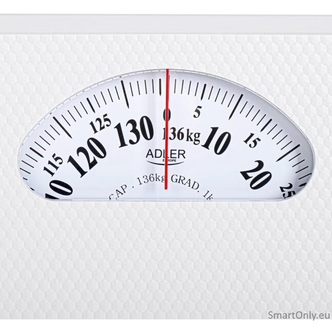 Adler | Mechanical Bathroom Scale | AD 8179w | Maximum weight (capacity) 136 kg | Accuracy 1000 g | White 3