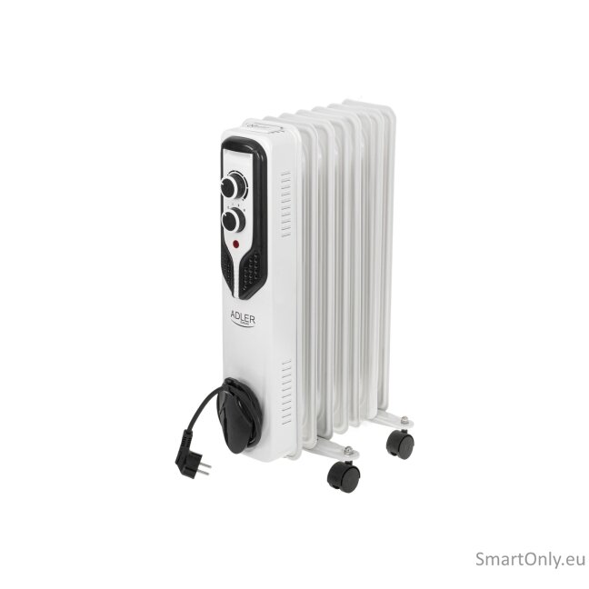 Adler | Oil-Filled Radiator | AD 7815 | Oil Filled Radiator | 1500 W | Number of power levels 3 | White 1 Adler | Oil-Filled Radiator | AD 7815 | Oil Filled Radiator | 1500 W | Number of power levels 3 | White 1