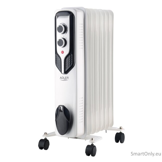 Adler | Oil-Filled Radiator | AD 7815 | Oil Filled Radiator | 1500 W | Number of power levels 3 | White Adler | Oil-Filled Radiator | AD 7815 | Oil Filled Radiator | 1500 W | Number of power levels 3 | White