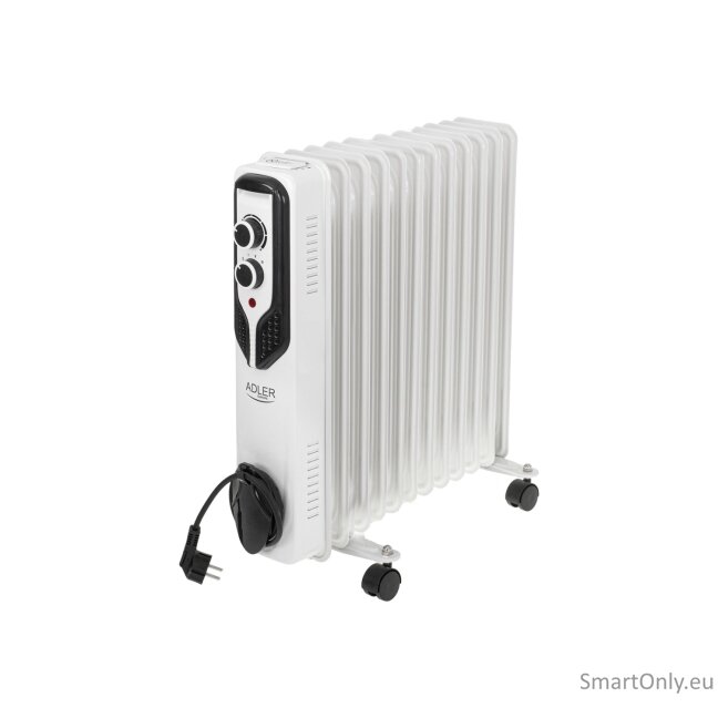 Adler | Oil-Filled Radiator | AD 7817 | Oil Filled Radiator | 2500 W | Number of power levels 3 | White Adler | Oil-Filled Radiator | AD 7817 | Oil Filled Radiator | 2500 W | Number of power levels 3 | White