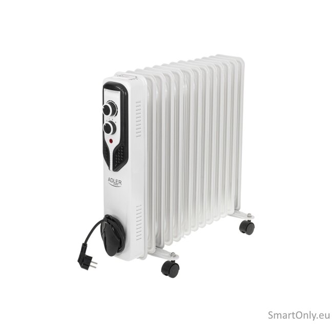 Adler | Oil-Filled Radiator | AD 7818 | Oil Filled Radiator | 2500 W | Number of power levels 3 | White 1 Adler | Oil-Filled Radiator | AD 7818 | Oil Filled Radiator | 2500 W | Number of power levels 3 | White 1