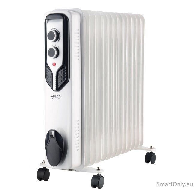 Adler | Oil-Filled Radiator | AD 7818 | Oil Filled Radiator | 2500 W | Number of power levels 3 | White Adler | Oil-Filled Radiator | AD 7818 | Oil Filled Radiator | 2500 W | Number of power levels 3 | White