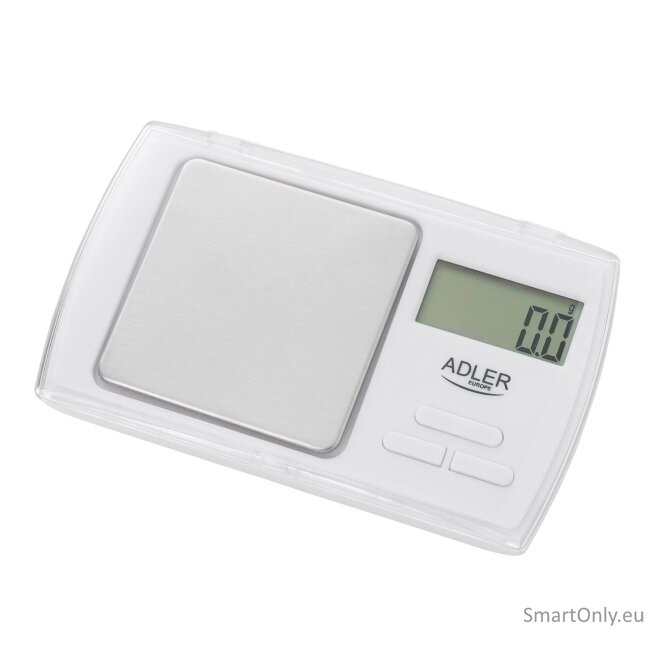 Adler Precision scale AD 3161 Maximum weight (capacity) 0.5 kg, Accuracy 0.01 g, White Adler Precision scale AD 3161 Maximum weight (capacity) 0.5 kg, Accuracy 0.01 g, White