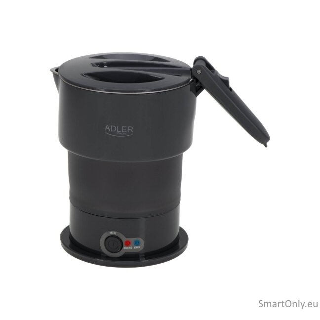 Adler Silicon Travel Kettle | AD 1377 | Travel Kettle | 600 W | 0.6 L | Silicon | Grey 3 Adler Silicon Travel Kettle | AD 1377 | Travel Kettle | 600 W | 0.6 L | Silicon | Grey 3