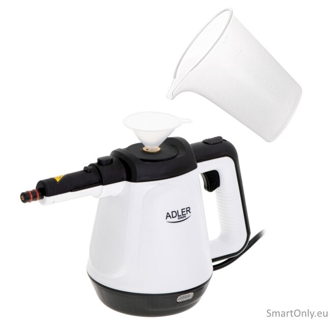 Adler Steam cleaner AD 7038 Power 1200 W, Steam pressure 3.5 bar, Water tank capacity 0.45 L, White/Black 6 Adler Steam cleaner AD 7038 Power 1200 W, Steam pressure 3.5 bar, Water tank capacity 0.45 L, White/Black 6