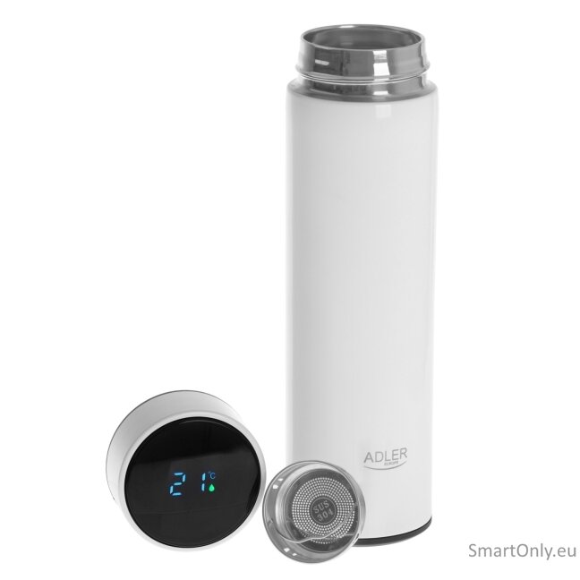 Adler | Thermal Flask | AD 4506w | Material Stainless steel/Silicone | White 2 Adler | Thermal Flask | AD 4506w | Material Stainless steel/Silicone | White 2