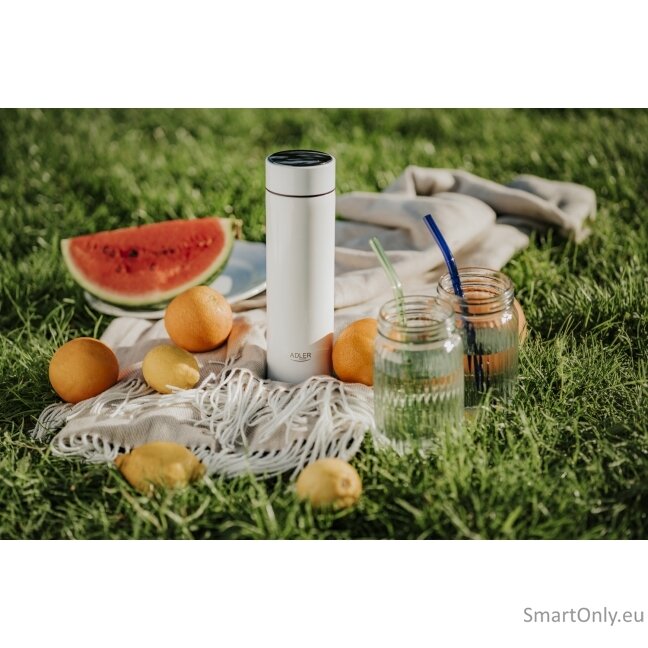 Adler | Thermal Flask | AD 4506w | Material Stainless steel/Silicone | White 5 Adler | Thermal Flask | AD 4506w | Material Stainless steel/Silicone | White 5