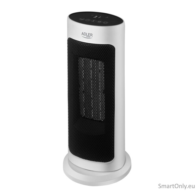 Adler | Tower Fan Heater with Timer | AD 7738 | Ceramic | 2000 W | Number of power levels 2 | Suitable for rooms up to 25 m² | White