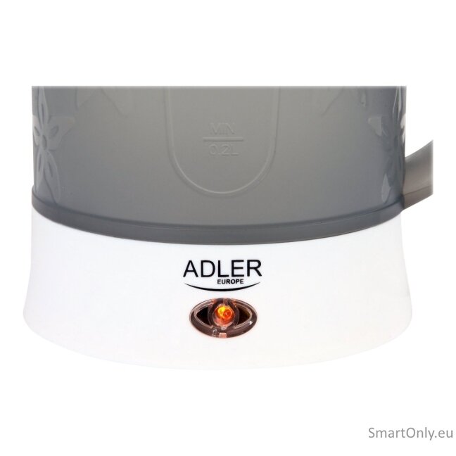 Adler Travel Kettle AD 1268 Standard 600 W 0.6 L Plastic White 12 Adler Travel Kettle AD 1268 Standard 600 W 0.6 L Plastic White 12