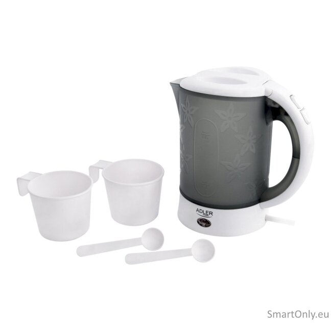 Adler Travel Kettle AD 1268 Standard 600 W 0.6 L Plastic White 7 Adler Travel Kettle AD 1268 Standard 600 W 0.6 L Plastic White 7