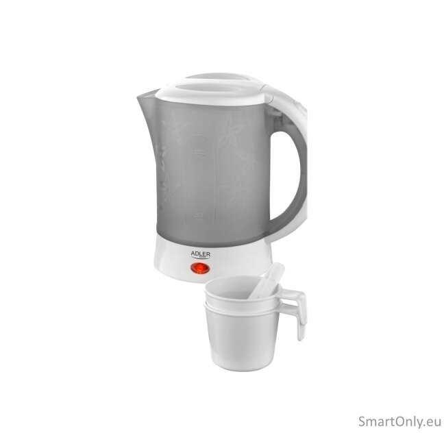 Adler Travel Kettle AD 1268 Standard 600 W 0.6 L Plastic White 9