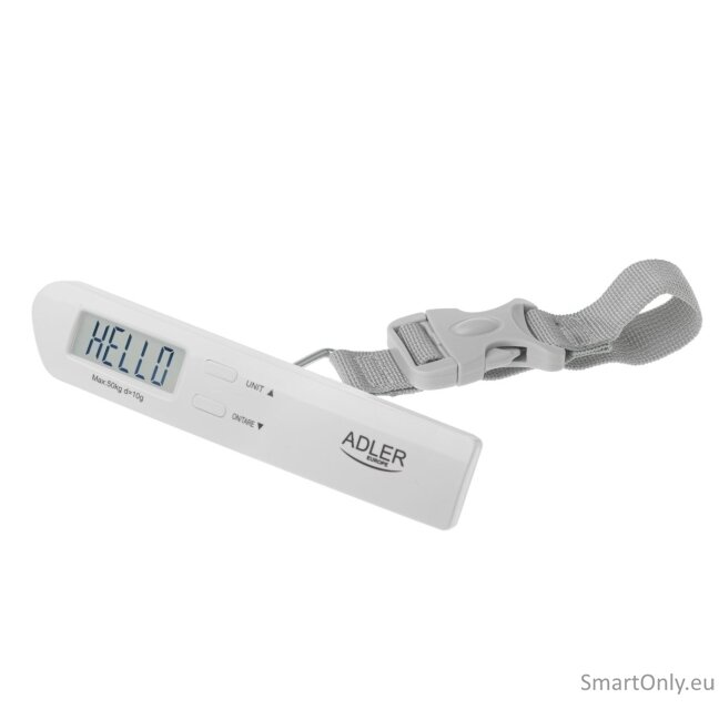 Adler | Travel Luggage Scale | AD 8191 | Maximum weight (capacity) 50 kg | Accuracy 10 g | Grey 1