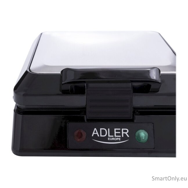 Adler Waffle maker AD 3036 1500 W Number of pastry 4 Belgium Black 6