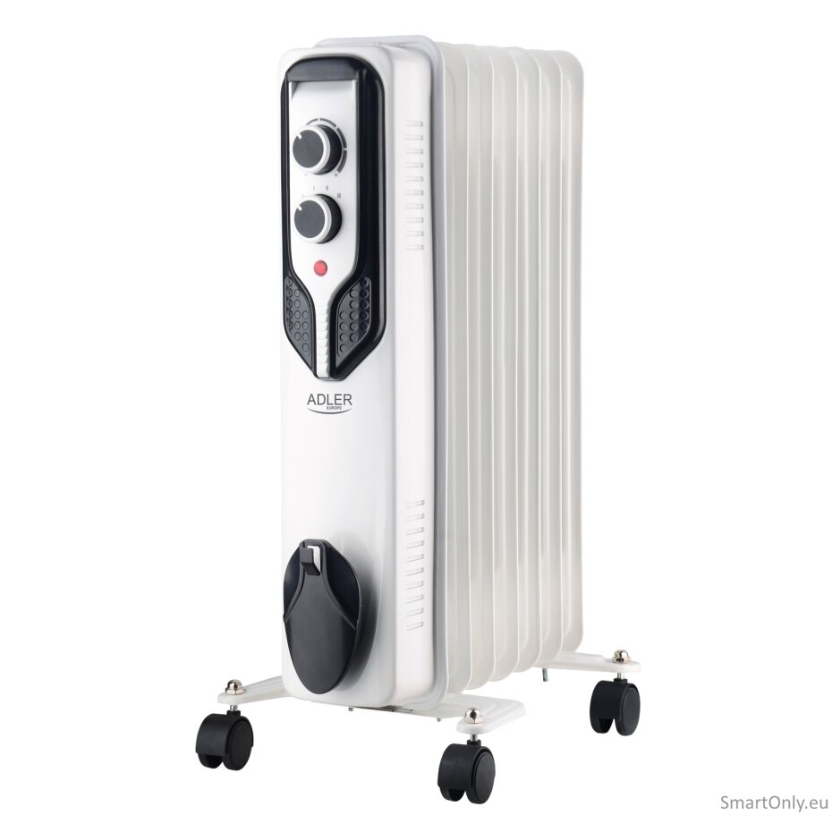 Adler | Oil-Filled Radiator | AD 7815 | Oil Filled Radiator | 1500 W | Number of power levels 3 | White Adler | Oil-Filled Radiator | AD 7815 | Oil Filled Radiator | 1500 W | Number of power levels 3 | White