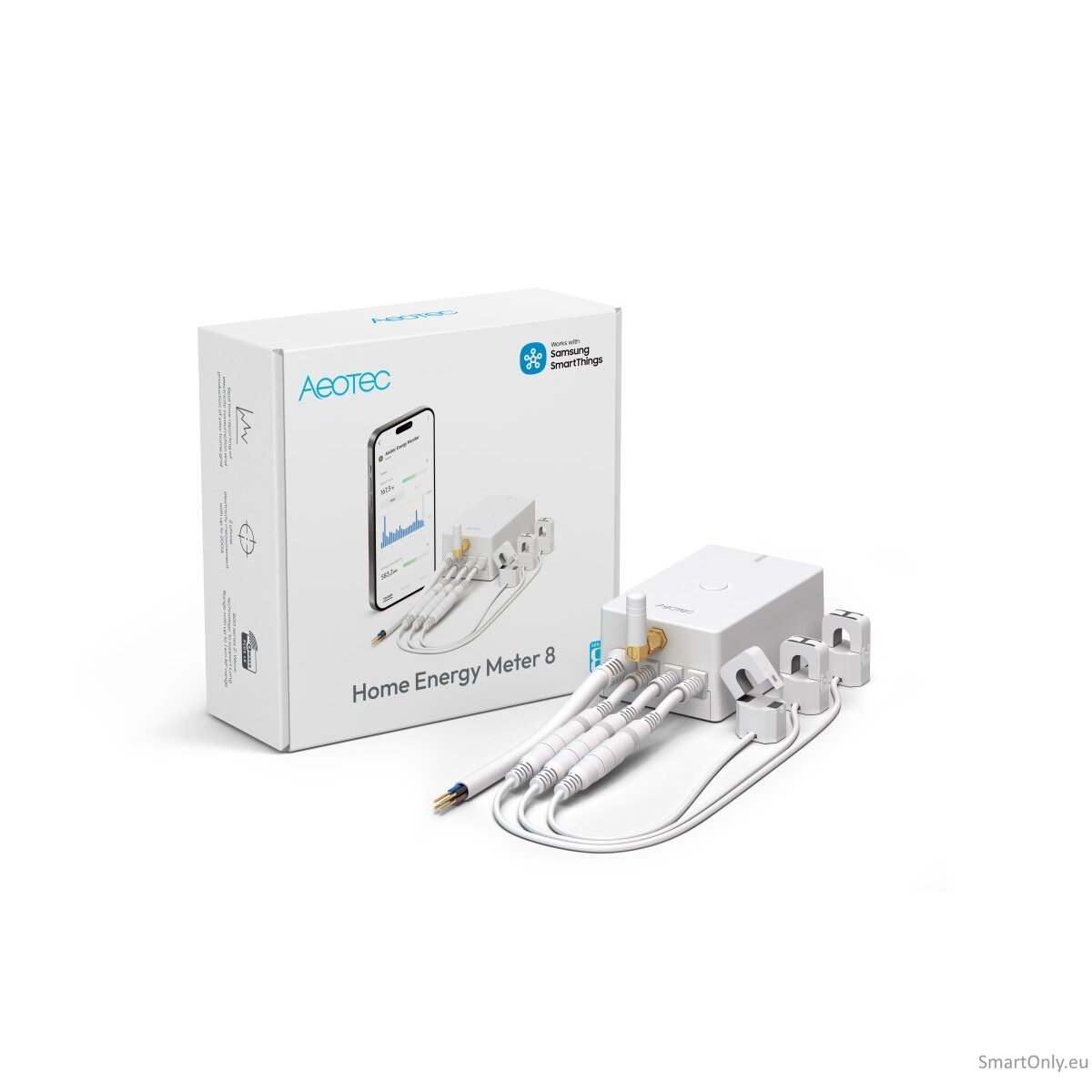 Aeotec Home Energy Meter 8 - three clamps 60A, Z-Wave | AEOTEC 5 Aeotec Home Energy Meter 8 - three clamps 60A, Z-Wave | AEOTEC 5