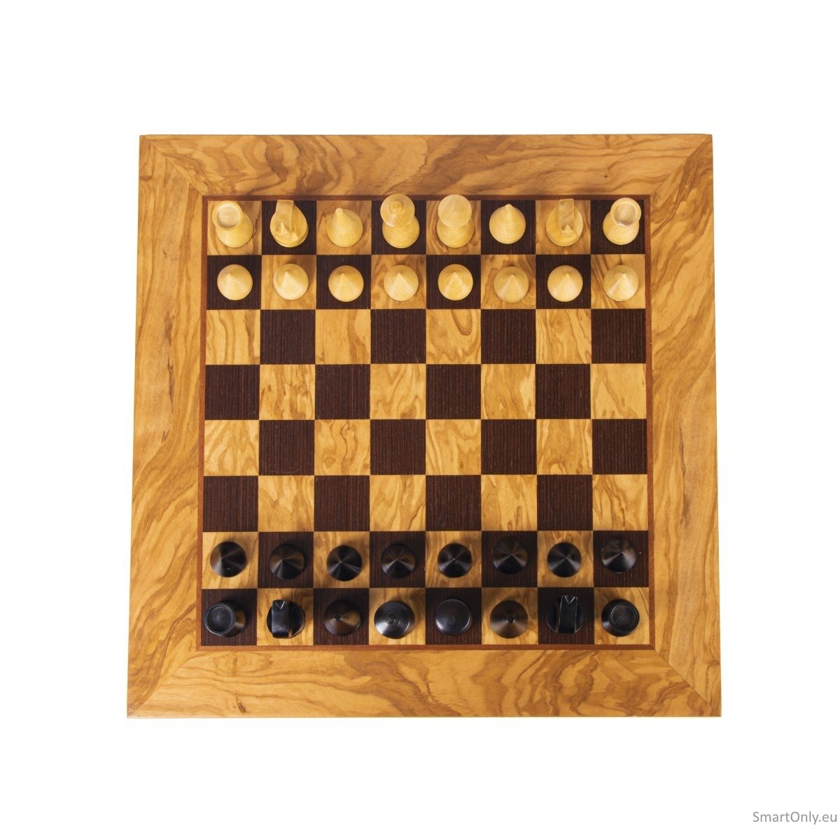 Alyvmedžio Šachmatų rinkinys 40x40cm su modernaus stiliaus figūrėlėmis Manopoulos 3 Alyvmedžio Šachmatų rinkinys 40x40cm su modernaus stiliaus figūrėlėmis Manopoulos 3